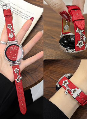 适用华为watch gt6手表带新款轻奢系列watchgt5女款智能运动腕表4pro高级感真皮女表watch3女士高端专用2表链