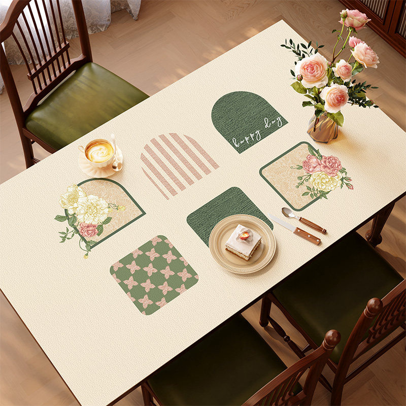 现代美式风餐桌垫防油防水免洗桌布2026新款pvc茶几桌面保护垫子,居家布艺,桌布,淘宝优惠券,粉丝福利购,淘宝优惠卷
