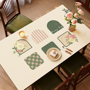 现代美式风餐桌垫防油防水免洗桌布2026新款pvc茶几桌面保护垫子
