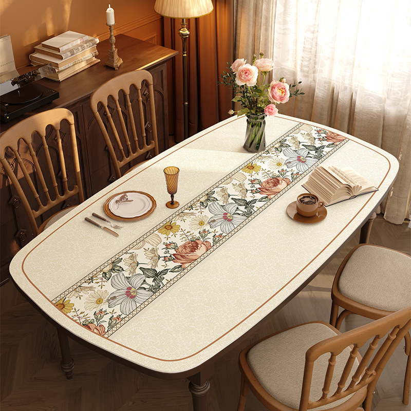 美式轻奢马肚形桌布防油防水免洗高级感餐桌桌垫隔热防烫茶几台布,居家布艺,桌布,淘宝优惠券,粉丝福利购,淘宝优惠卷