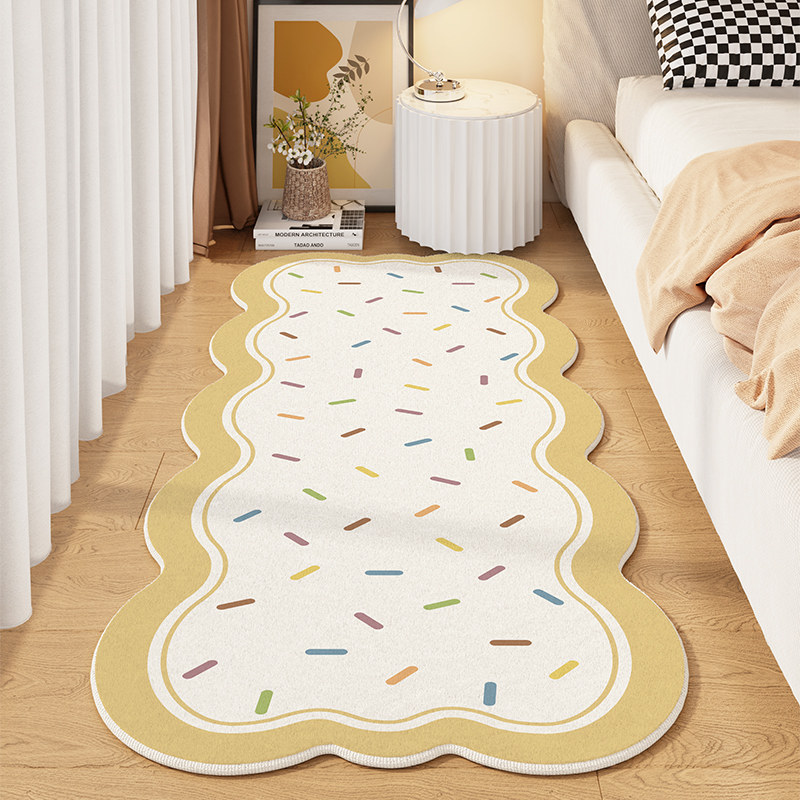 客厅地毯茶几毯房间脚垫子加厚现代简约固定防滑床边毯卧室地垫