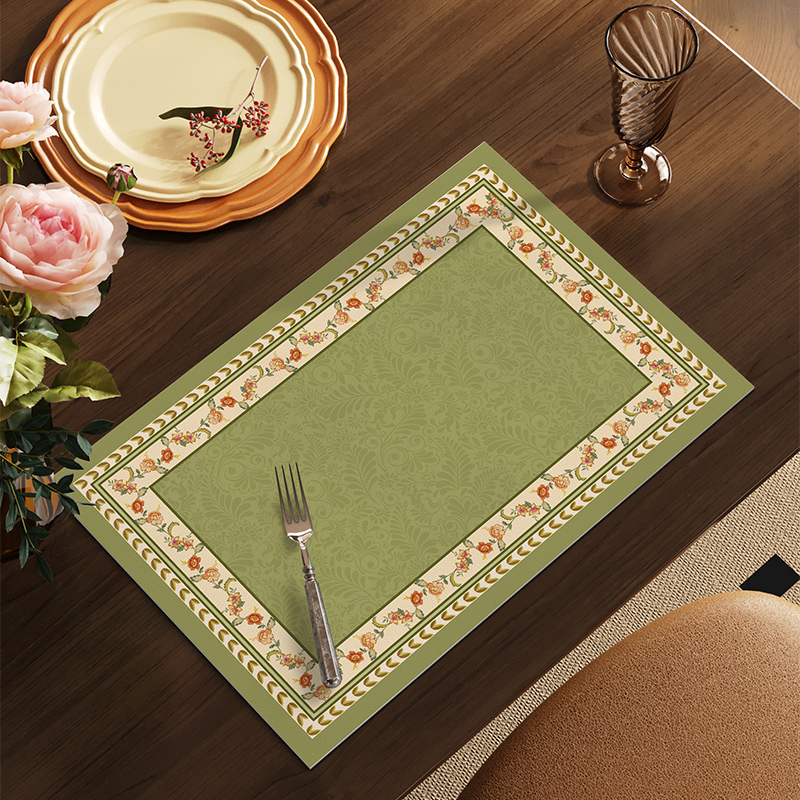 复古高级风餐垫防水防油隔热杯垫小块橱柜碗盘垫子高档餐具西餐垫