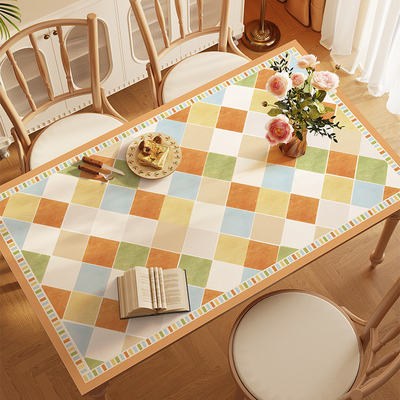 清新美式桌垫防水防油免洗餐桌桌布隔热防烫茶几台布桌面保护垫子