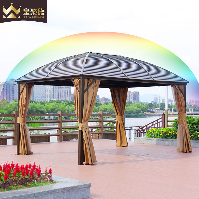 户外阳光房楼顶露台花园简易组装移动房子铝合金庭院设计凉棚亭子