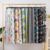 夏季 女士棉绸睡裤 可外穿人造棉九分阔腿家居裤 2025新款 花长裤 子绵