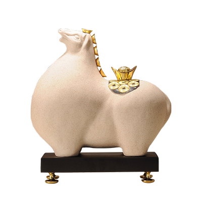 马上有钱办公室装饰品摆件