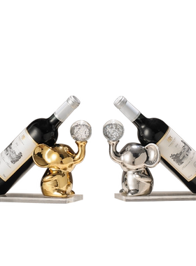 大象酒架陶瓷酒柜装饰品