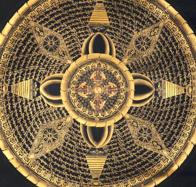 Vishwa-Vajra曼陀罗 西藏绘画唐卡高清电子图片装饰喷绘临摹素材