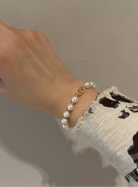 【珠纪儿】淡水无核珍珠7-7.5mmCD款手链S925银