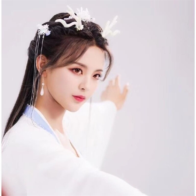 杨超越同款发饰小龙女龙角头饰发卡汉服古风道具麋鹿角发夹