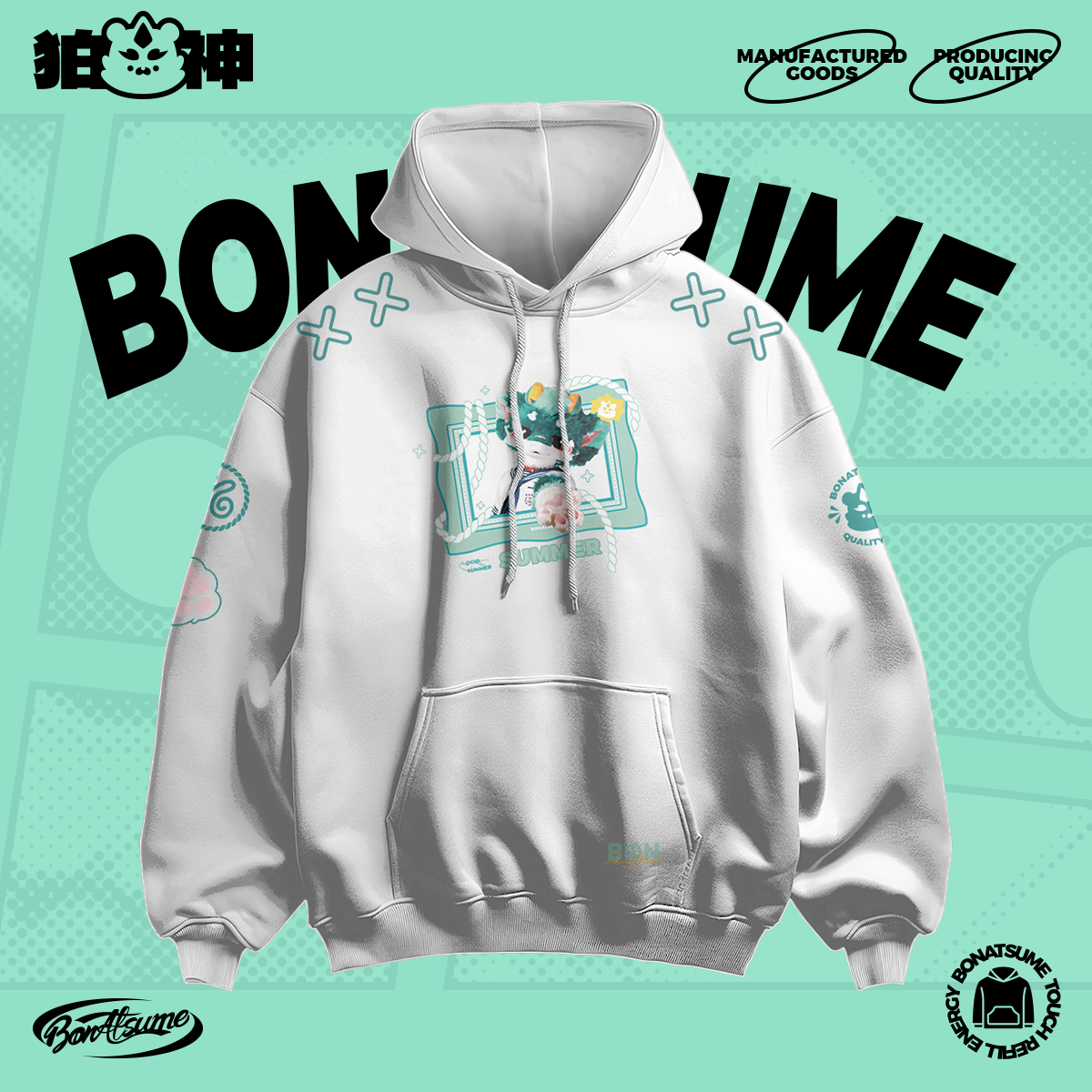 【BON】350g棉毛圈卫衣 夏夏联名 宽松福瑞FURRY2025新款