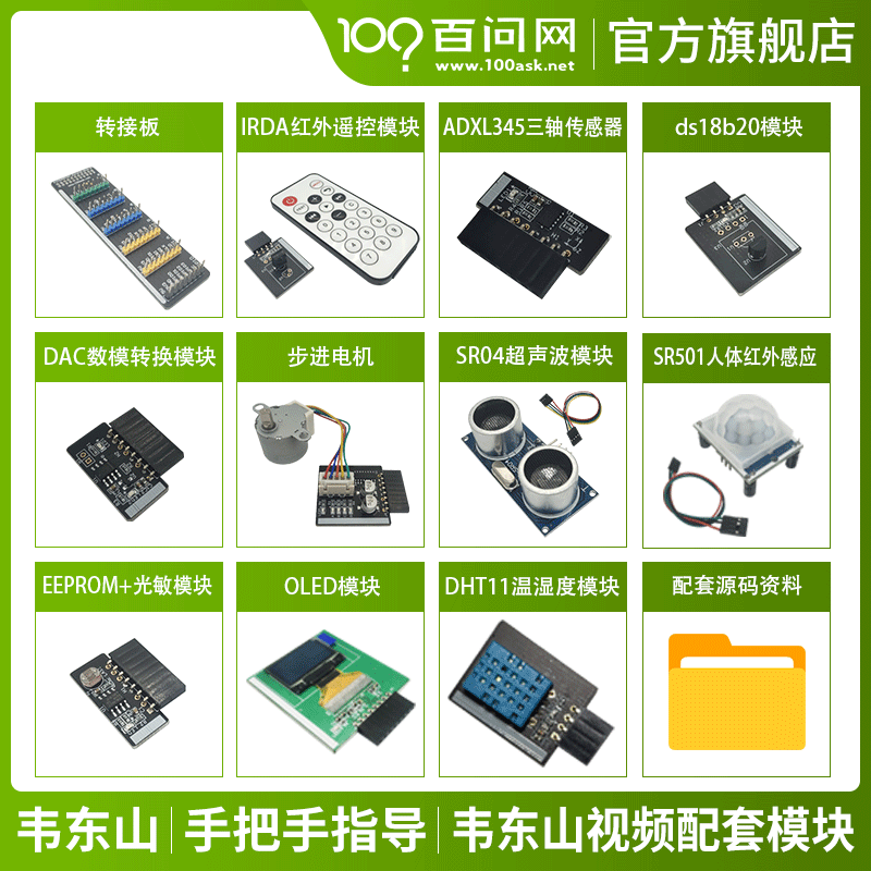 韦东山嵌入式Linux开发板通用模块支持IMX6ULL STM32MP157-封面