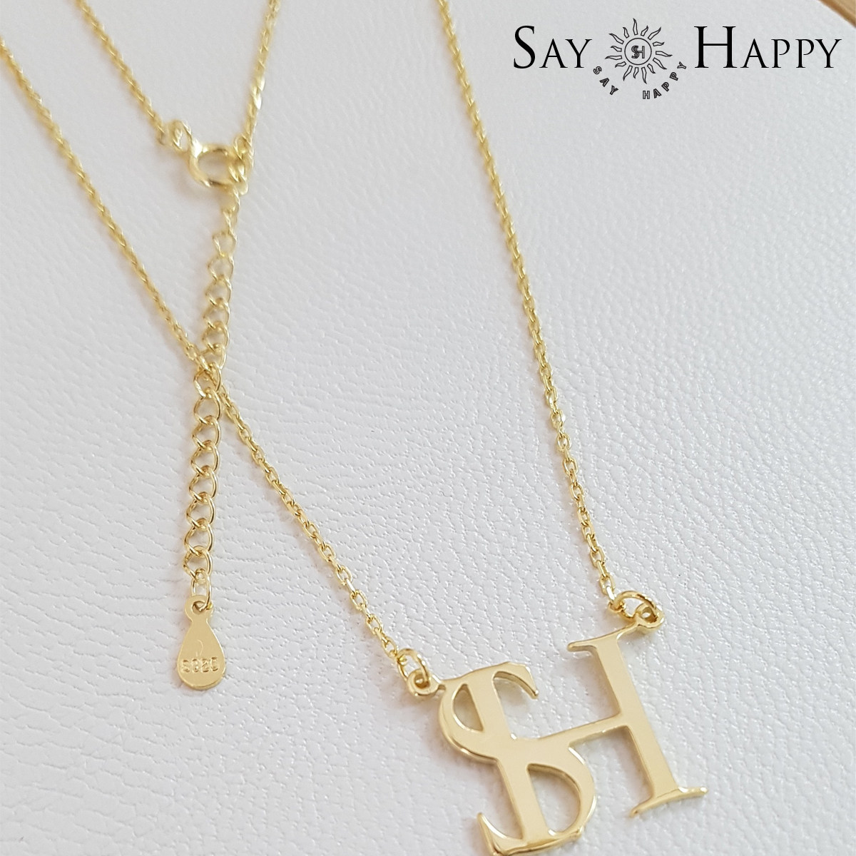 say happy 韩国风sh字母项链