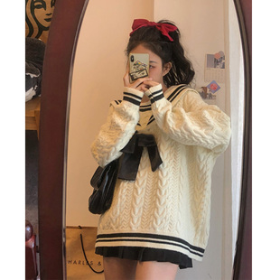 针织毛衣连衣裙盐系穿搭两件套学院风秋季jk制服套装奶乖百褶裙冬
