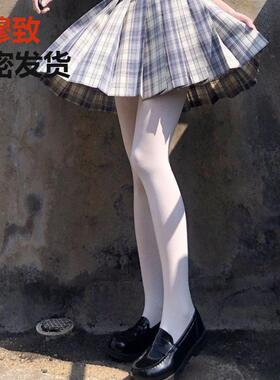 天鹅绒连裤袜白色丝袜女日系jk白丝连裤袜夏lolita袜子Sy