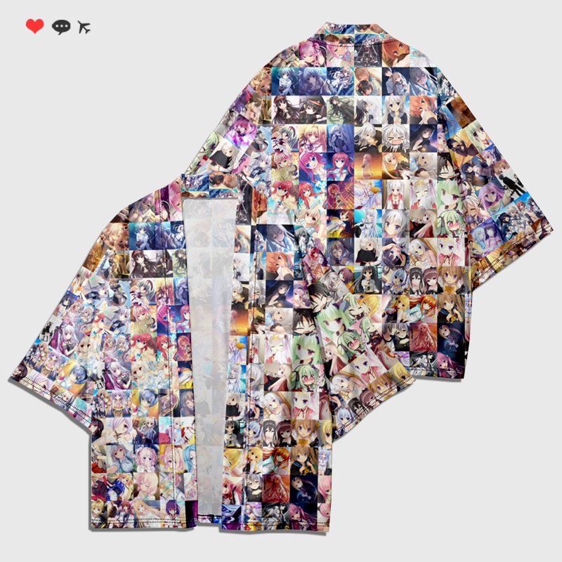 二次元galgame羽织和服动漫周边痛衣漫展应援服男女短袖T恤外套