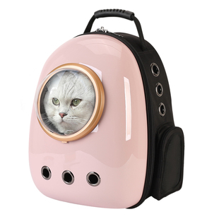 包猫双肩外出便携宠物包透明太空舱猫咪用品手提猫书包透气狗背包
