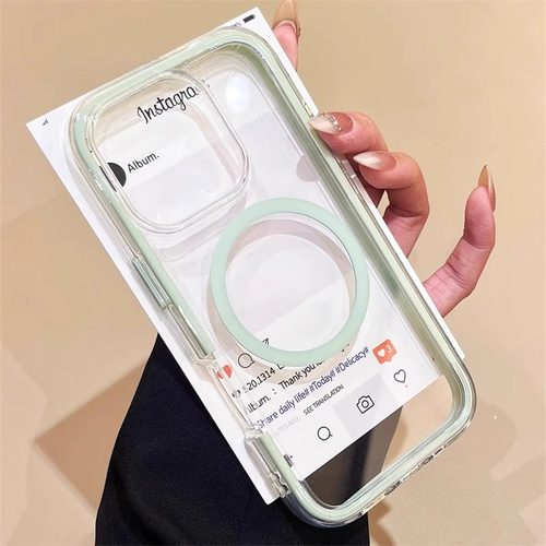 适用苹果【ins风简约撞色边框】