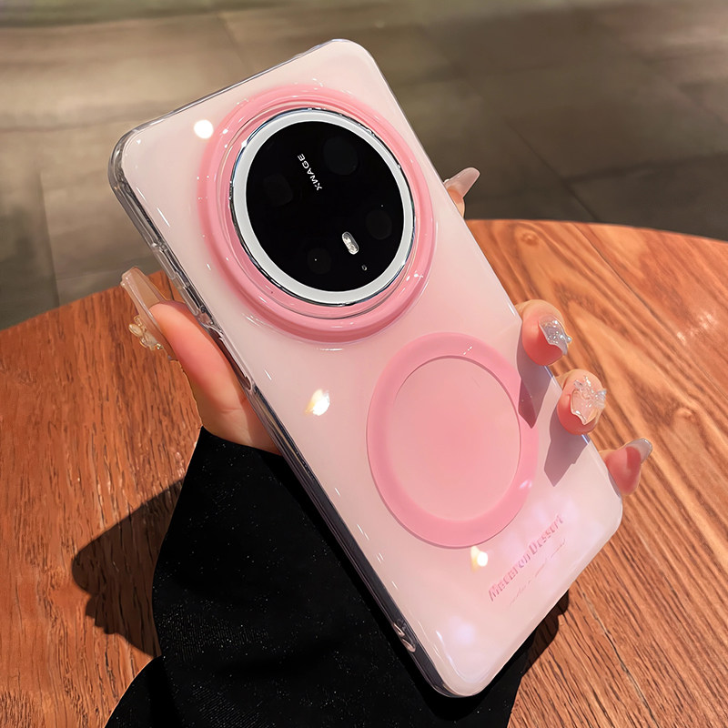 晕染粉磁吸适用华为Mate80ProMax手机壳新款高级感外壳Mate70Pro+十女款pura80Pro全包防摔pura70Ultra保护套