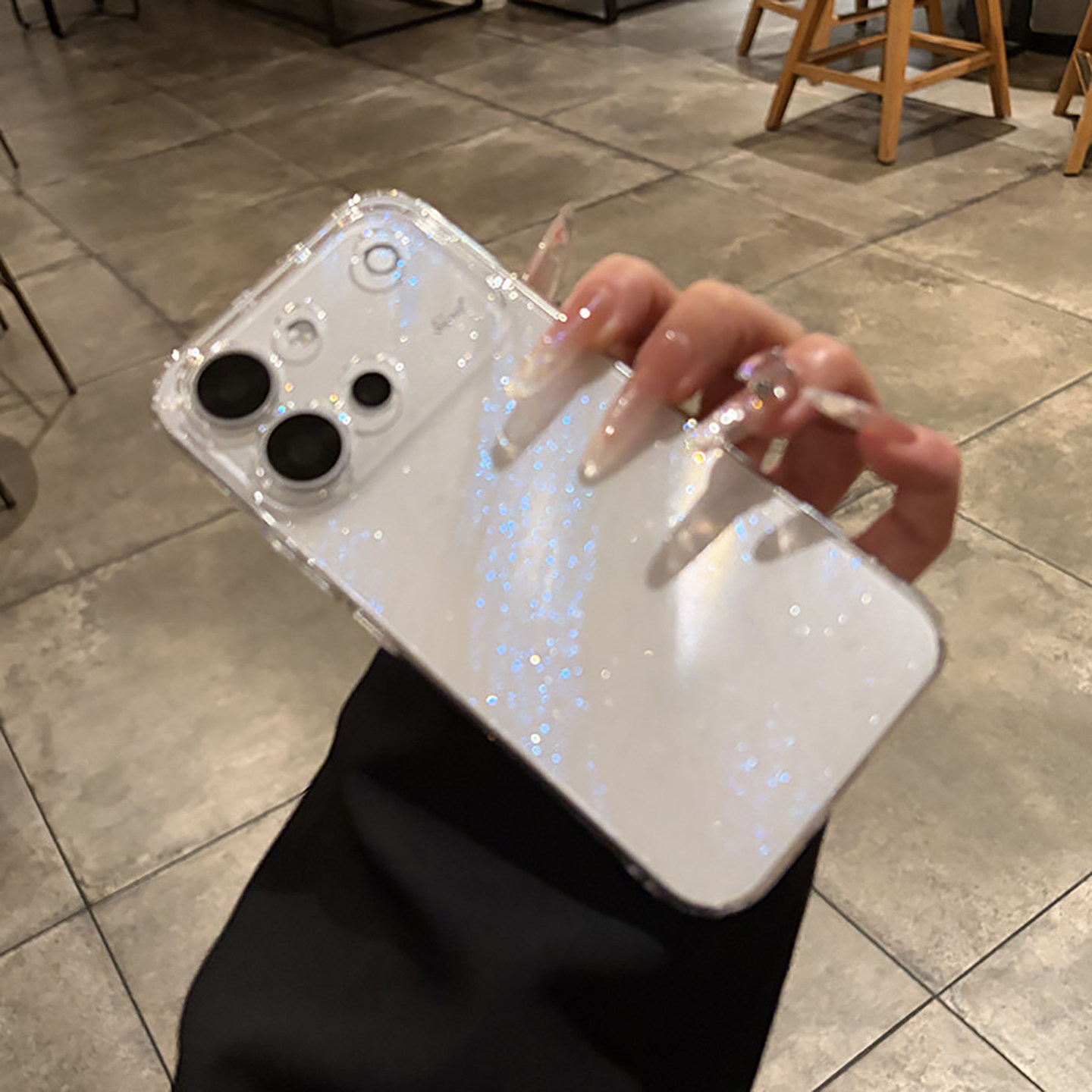 ins星空细闪透明适用VIVOS60手机壳新款氛围感透明闪粉s50pro透明色闪粉简约s30女款s20高级感mini硬壳19保护