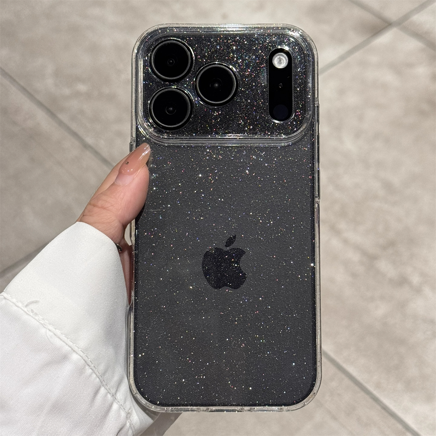 【奢华透明闪粉防摔软壳】