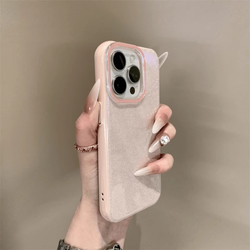 ins风高颜值轻奢闪粉适用苹果16promax手机壳新款iPhone15pro高级感14plus网红女13pm硅胶12网红11防摔pro套