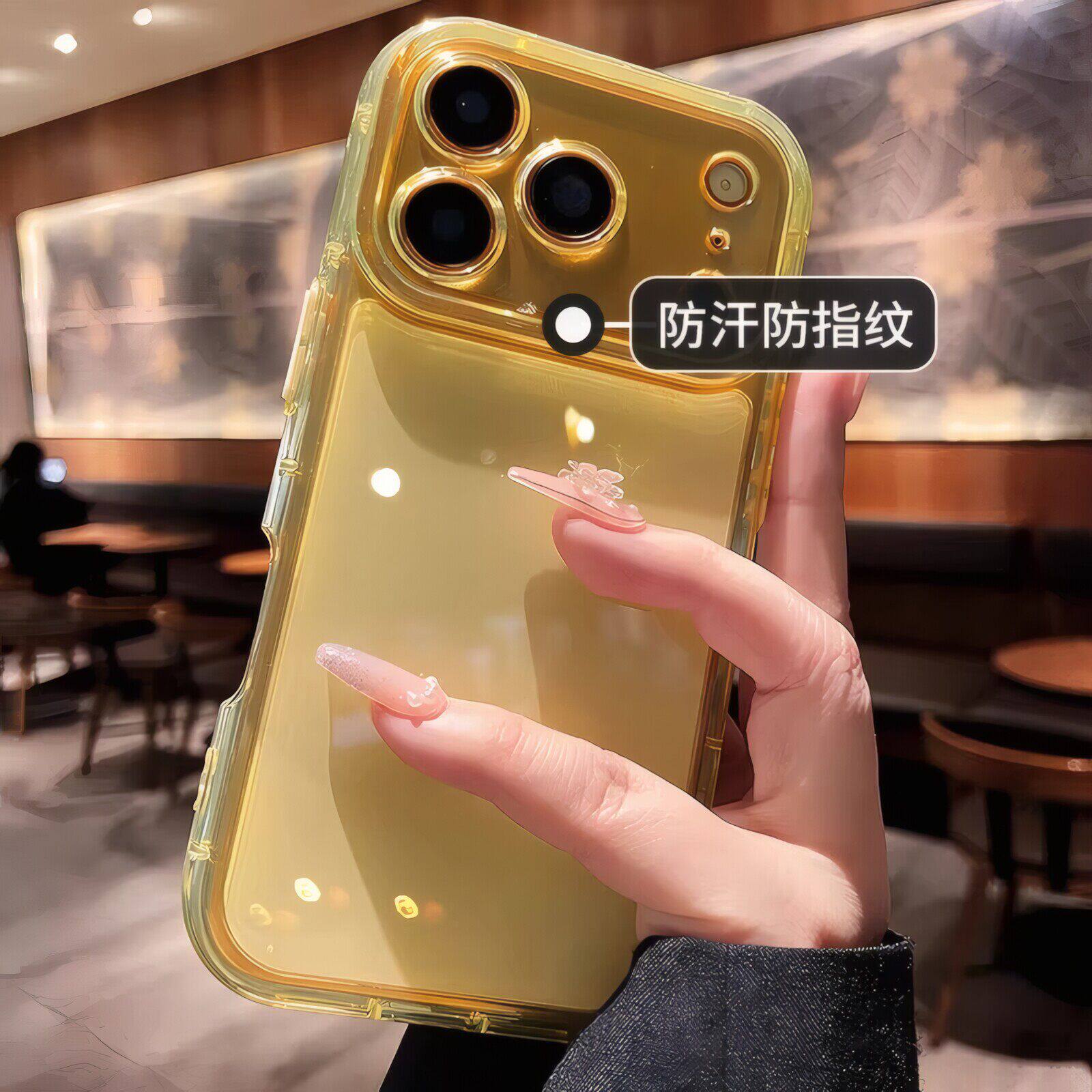 多巴胺果冻气囊适用苹果17promax手机壳新款iPhone16Pro简约透明14透色高级感15男女款全包防摔软壳13保护套