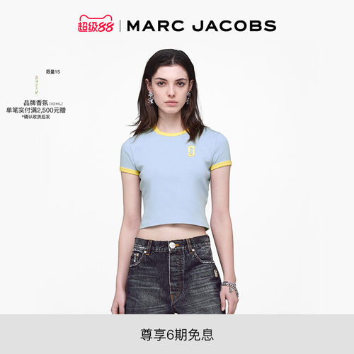 【礼物】MARC JACOBS/莫杰 BABY TEE 纯棉圆领修身短袖T恤