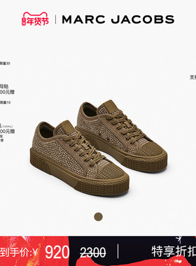 【季末折扣】MARC JACOBS/莫杰 帆布牛仔老花鞋头低帮休闲运动鞋