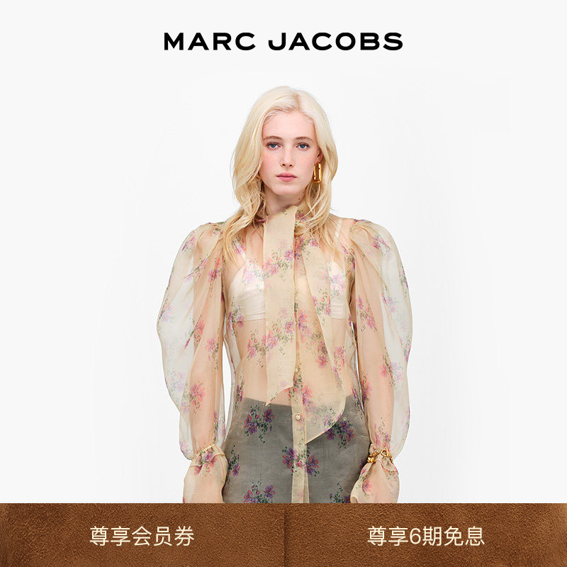 【新品】MARC JACOBS/莫杰 MJ 桑蚕丝碎花风格休闲长袖衬衫图片
