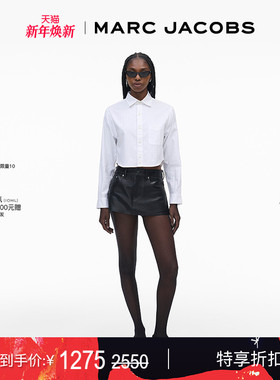【季末折扣】MARC JACOBS/莫杰 SHIRT 纯棉白色短款女士长袖衬衫