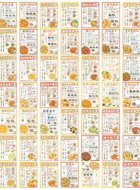192张美食菜单贴纸美味厨房操作食谱小白创意制作指南手机装饰贴