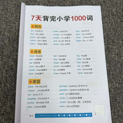 小学英语重点语法小升初知识点总结单词词汇本常考学习笔记本本子