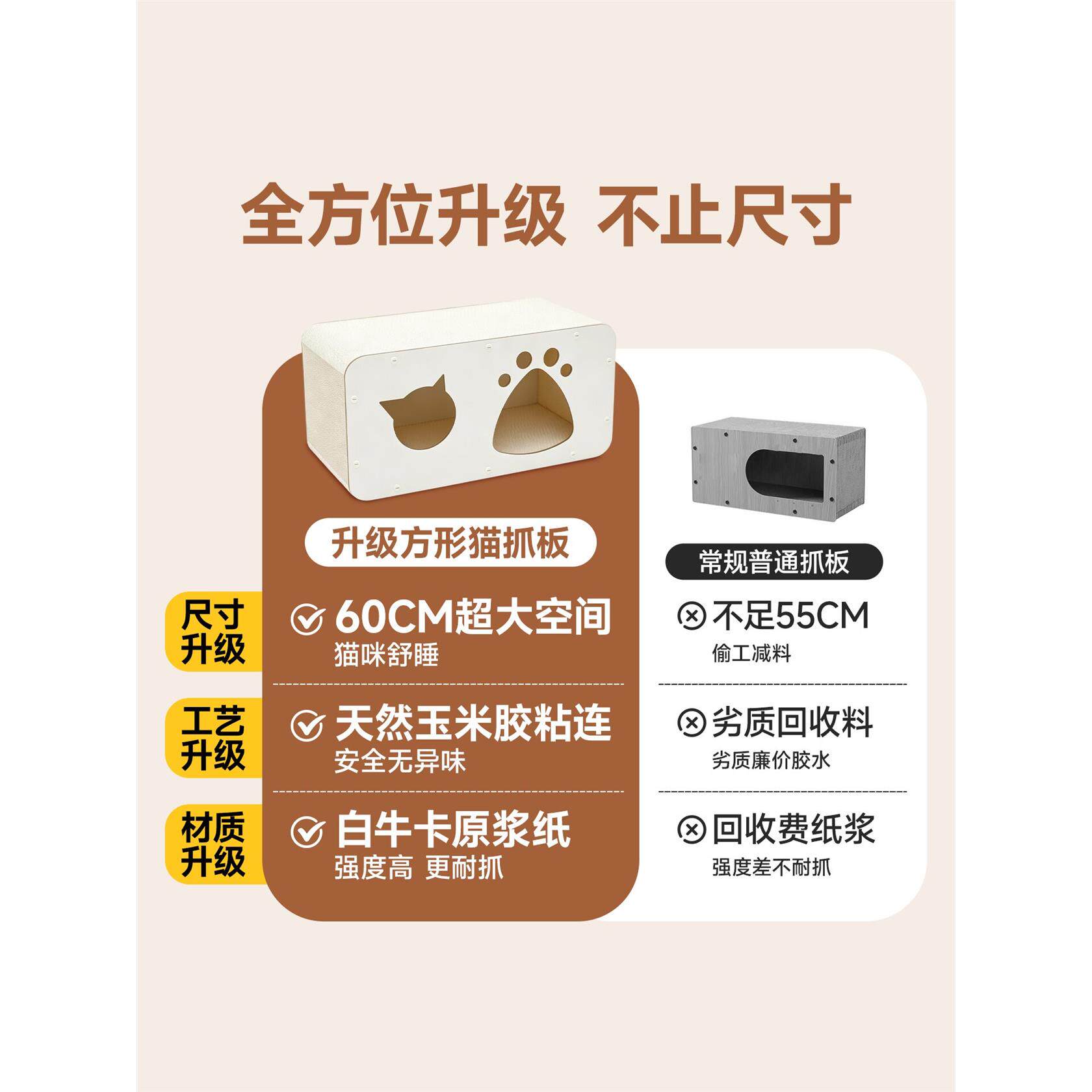 白卡纸猫抓板耐磨不掉屑