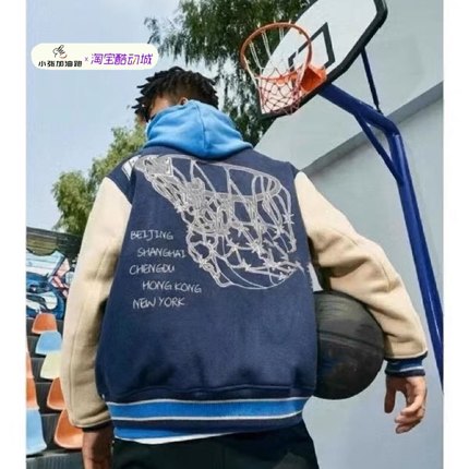 李宁秋冬棉服22反伍物极必反男反光宽松短棉服棒球服AJMS113/055