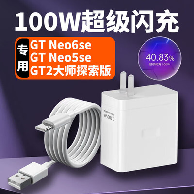 适用Realme真我GTNeo6se充电器100W超级闪充真我gtneo5se充电器