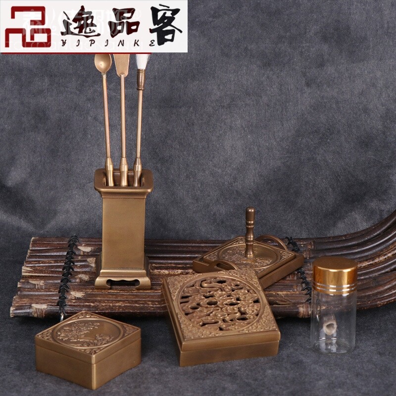 纯铜仿古风文化礼盒香炉