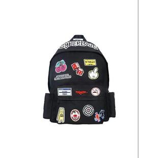 网恋高手原创(CyberLove*)刺绣荆棘书包 恶搞涂鸦贴布双肩包