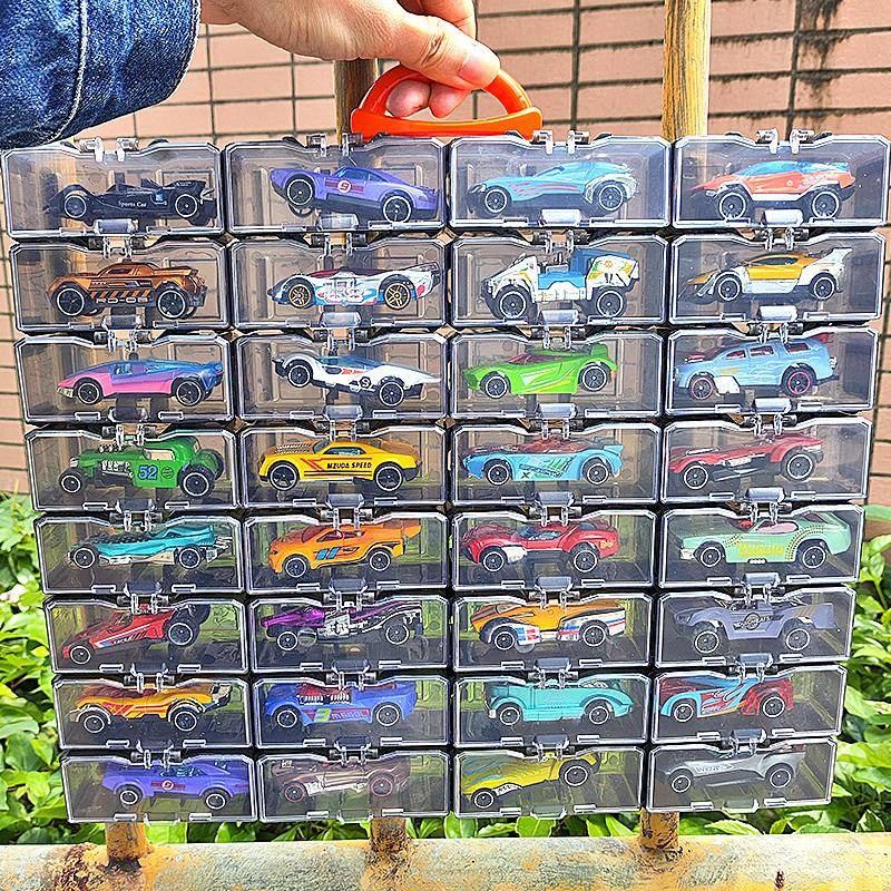 展示收纳盒合金小汽车模型仿真收藏跑赛车玩具幼儿园礼物儿童奖品