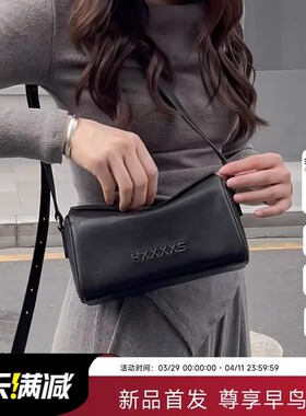 HXXXXS腋下包单肩斜挎真皮女款2025新款枕头包头层牛皮豆腐小方包