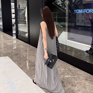 无袖 背心长裙可外穿休闲 吊带连衣裙女夏季 休闲宽松家居服睡裙无袖