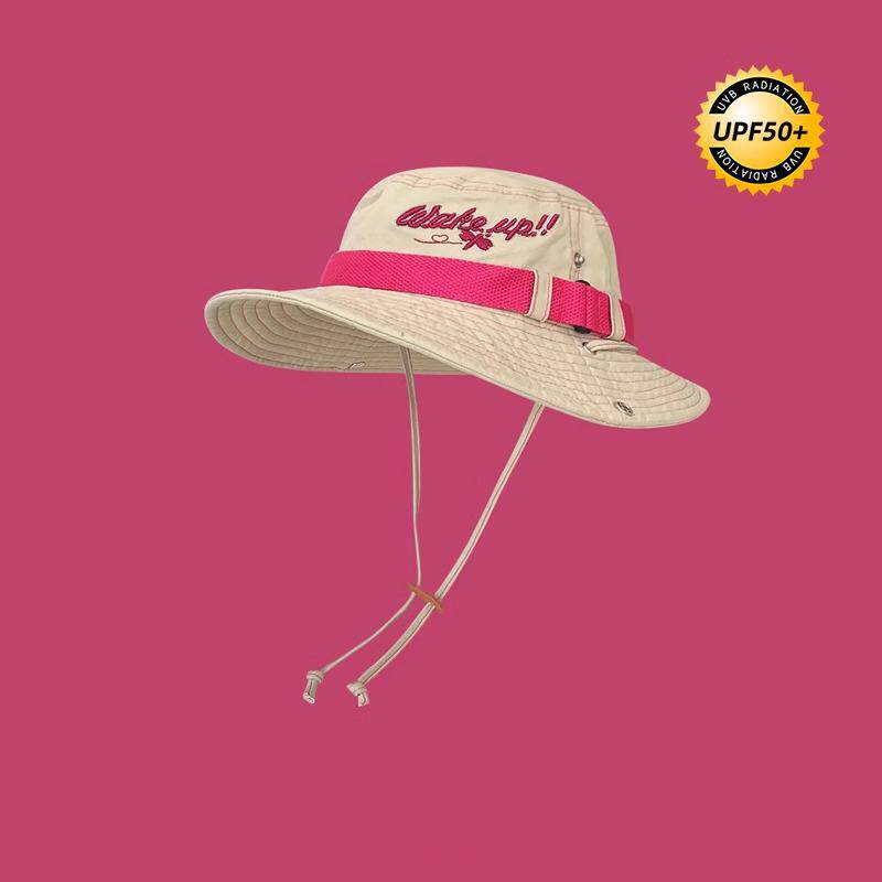 Classy key新加坡设计师联名款甜酷刺绣渔夫帽户外防晒钓鱼