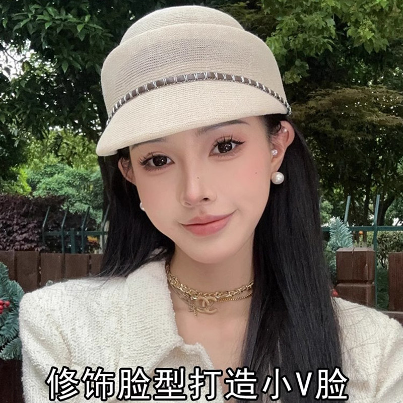 Classy key新加坡设计师联名款夏季帽子名媛遮阳帽气质减龄
