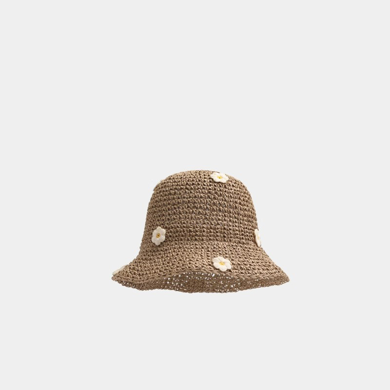 Classy key新加坡设计师联名款防晒草帽女夏遮阳盆帽编织渔