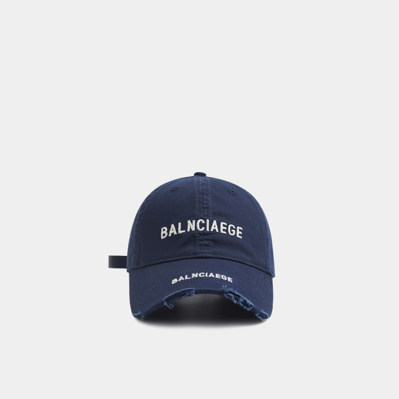 Classy key新加坡设计师联名款棒球帽磨边字母刺绣遮阳鸭舌帽女夏