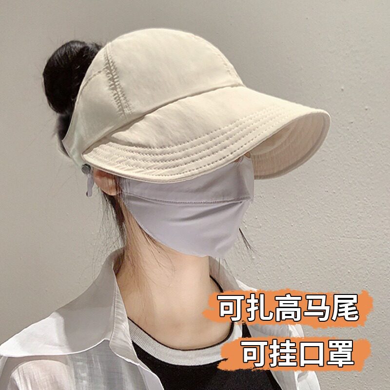 Classy key新加坡设计师联名款手帕遮阳防晒帽女显脸小空顶