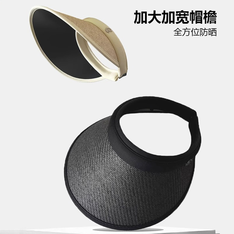 Classy key新加坡设计师联名款防晒遮阳草帽大头围户外空顶