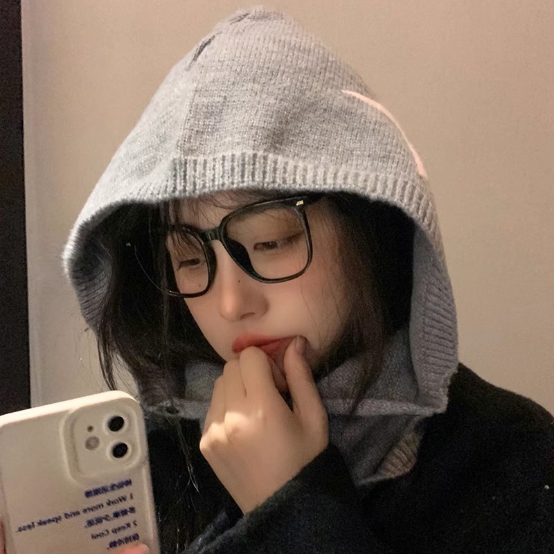 Classy key日本设计师联名款保暖毛线针织护耳帽星星巴拉克