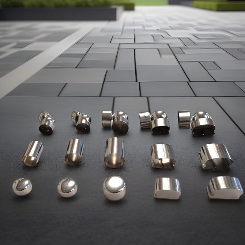 正品高分子PVC楼梯扶手装饰盖直接靠墙拖封头万向节弯不锈钢配件.