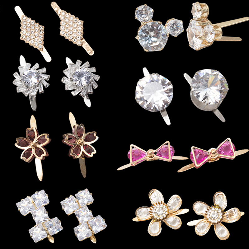 插脚鞋花鞋扣装饰鞋面替换配件包包翻新改造钻石鞋扣DIY锆石配饰